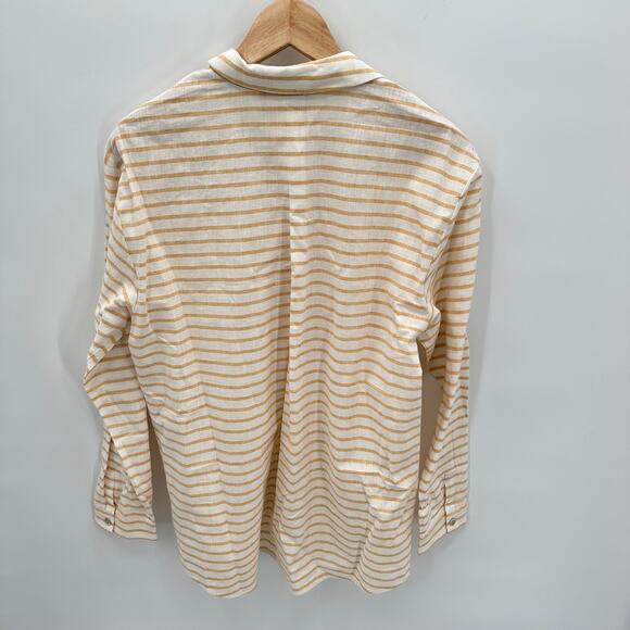 LAFAYETTE 148 Organic Cotton Linen Blend Button Down Shirt // M - Picture 6 of 7